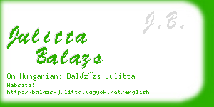 julitta balazs business card